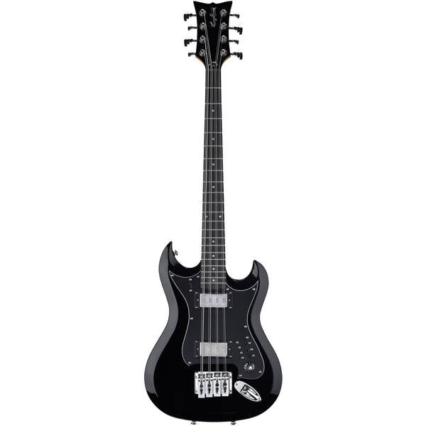 Hagstrom H8-II 8-String Bass Guitar – Black Gloss – Hardshell Case Included