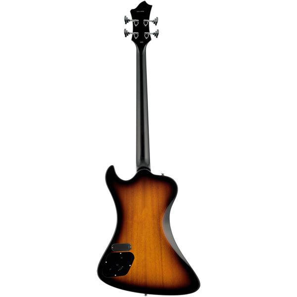Hagstrom Nekromant 4 4-string right-handed bass guitar in Tobacco Sunburst