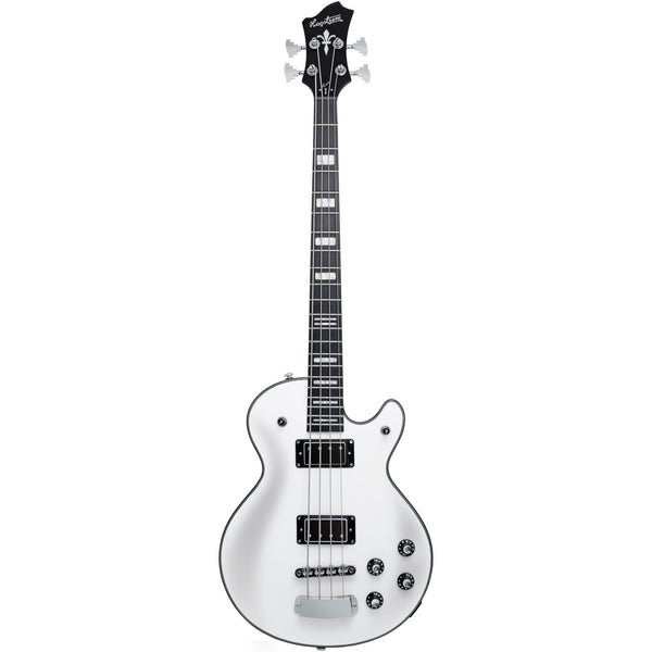 Hagstrom Swede Bass Guitar – White – Hardshell Case Included