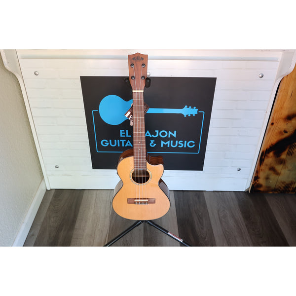 Kala KA-SCAC-T-CE Solid Cedar Top Acacia Tenor Cutaway Acoustic-Electric Ukulele with Fishman Kula EQ