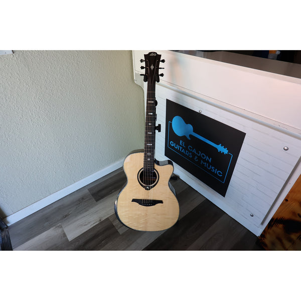 Lag HyVibe 50 Auditorium Bevel Cutaway Acoustic-Electric Smart Guitar