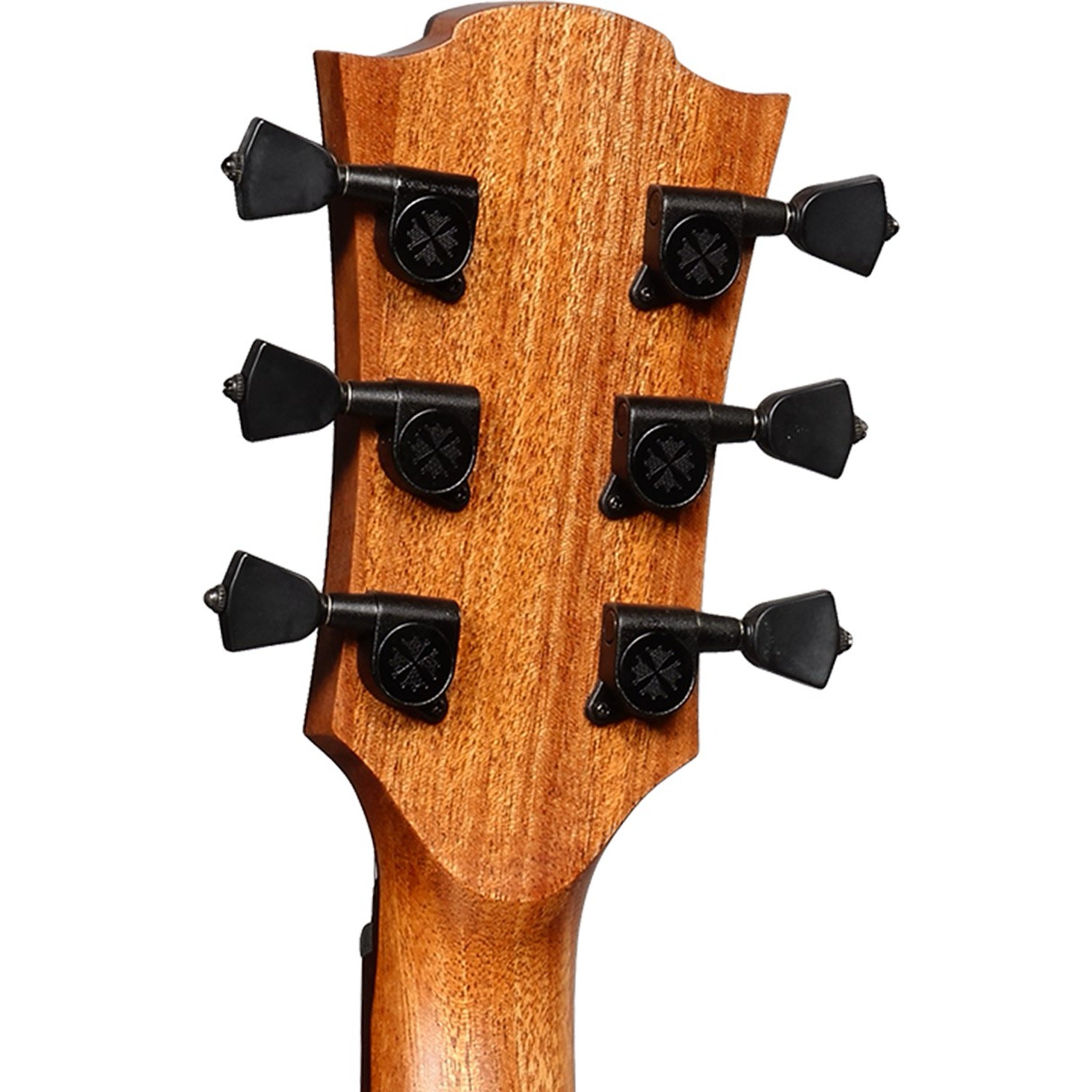 Lâg Tramontane 118 Auditorium Slim Cutaway Acoustic-Electric Guitar – Brown Shadow — full rear view