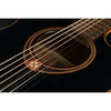 Lâg Tramontane 118 Auditorium Slim Cutaway Acoustic-Electric Guitar – Black — full rear view