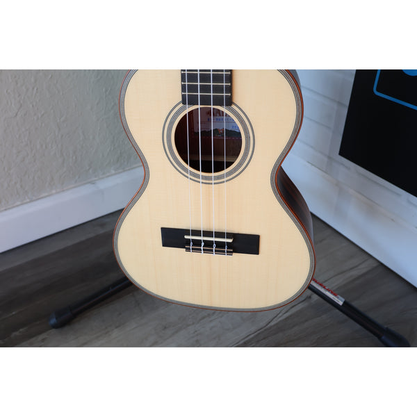 Kala Solid Spruce Top Striped Ebony Tenor Ukulele – KA-SSEBY-T