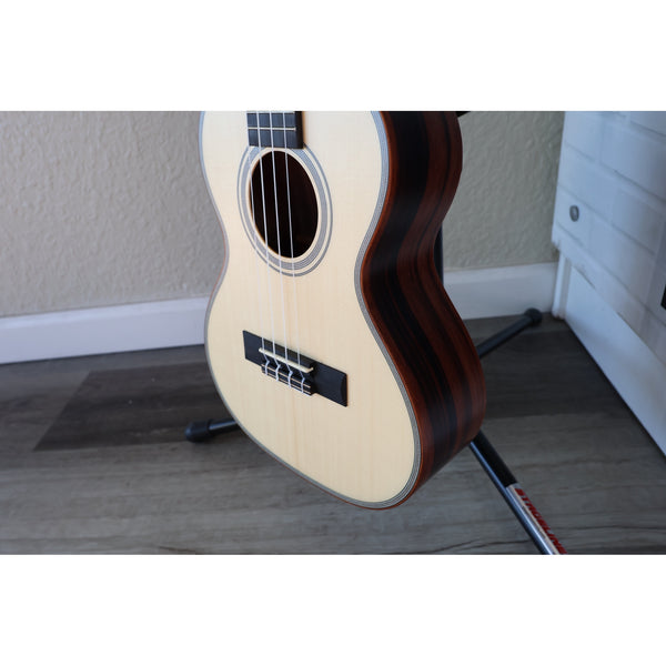 Kala Solid Spruce Top Striped Ebony Tenor Ukulele – KA-SSEBY-T