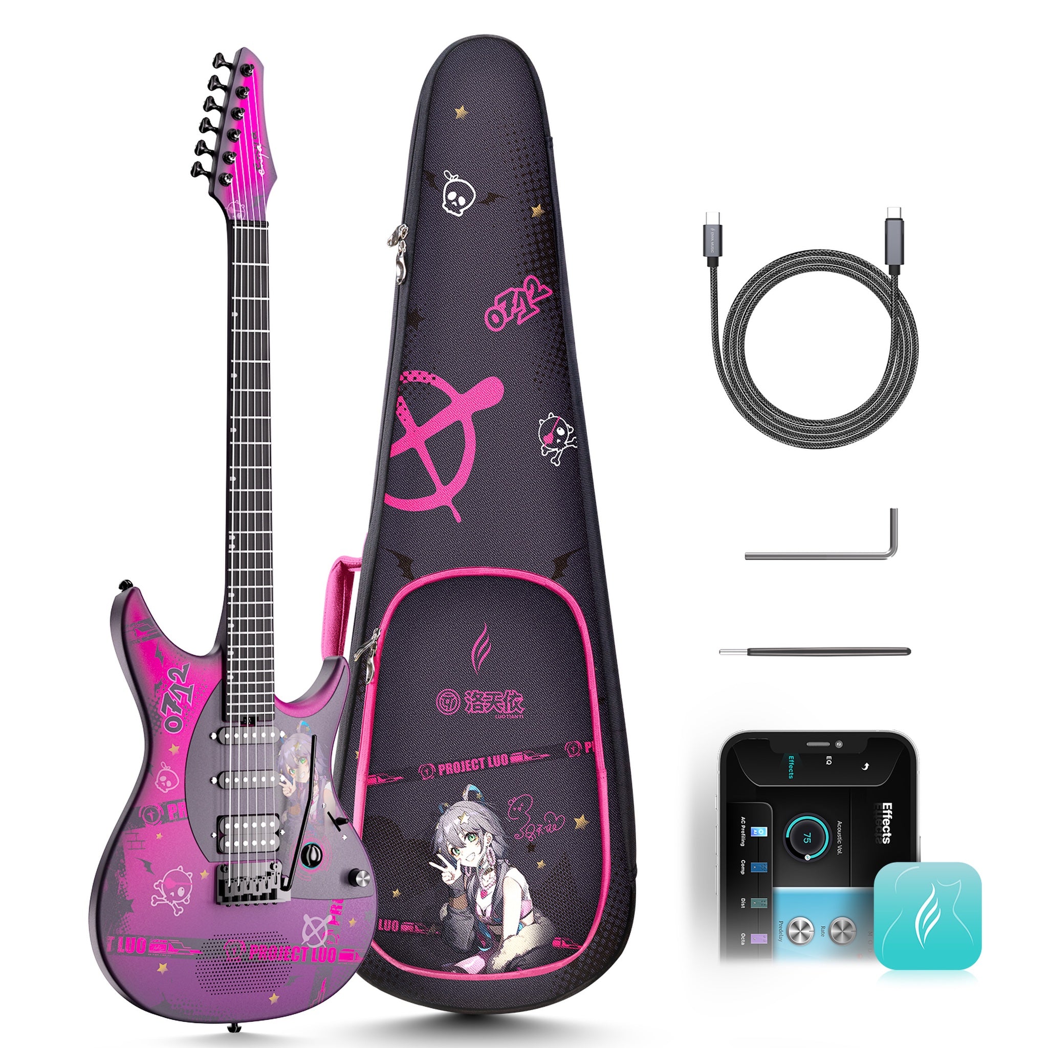 Enya Inspire Liu Tianyi Smart Electric Guitar design detail