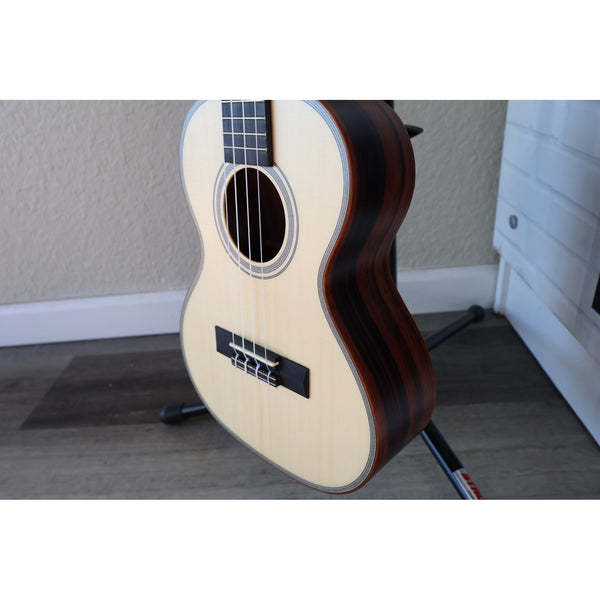 Kala Solid Spruce Top Striped Ebony Tenor Ukulele – KA-SSEBY-T