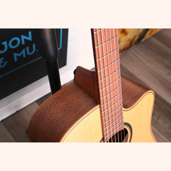 Lag HyVibe 10 Smart Guitar – Dreadnought Cutaway Acoustic-Electric with Bluetooth