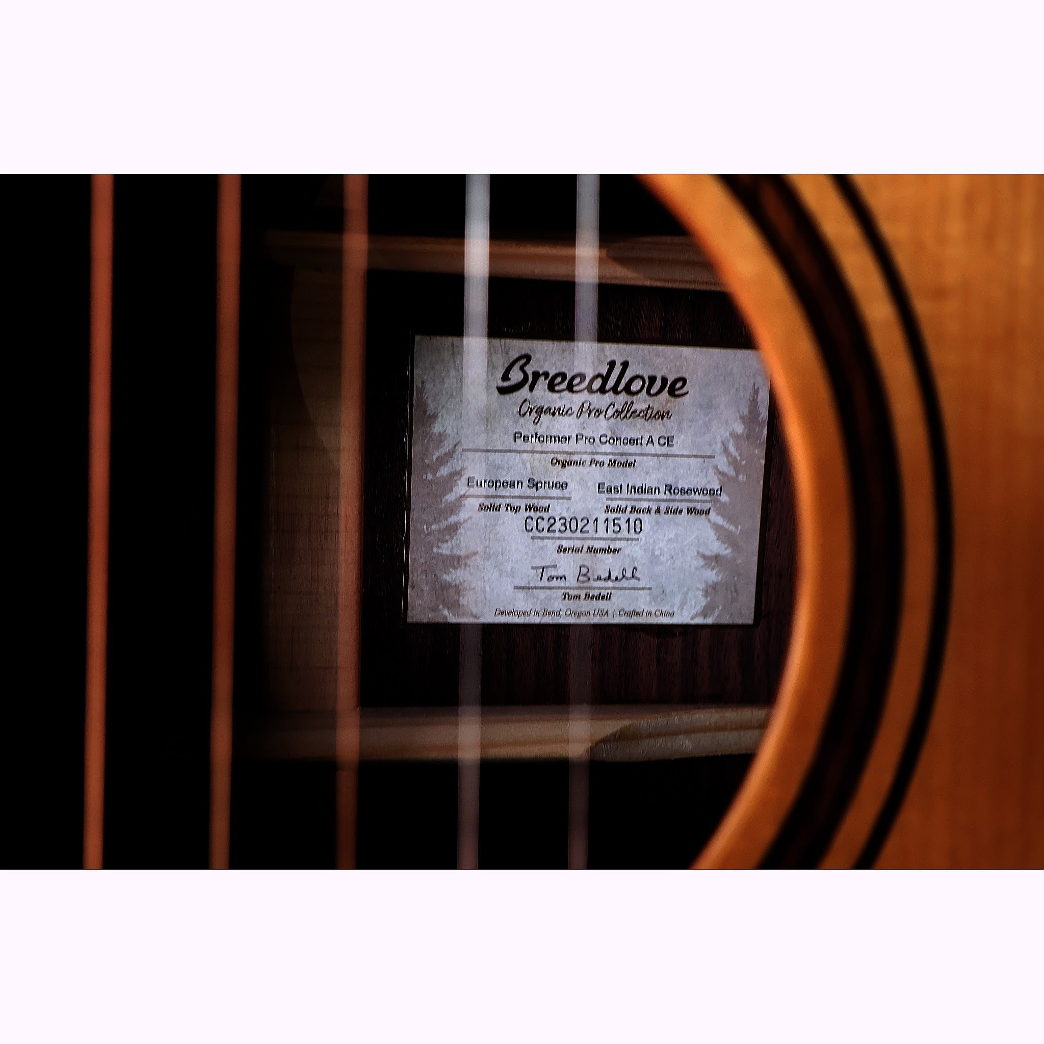 Breedlove Performer Pro Concert CE Acoustic-Electric Guitar – Aged Toner