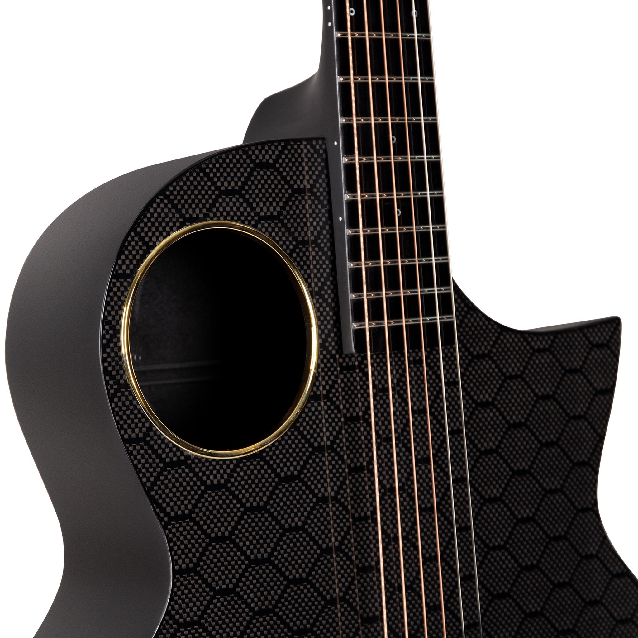 Enya X4 Pro carbon fiber guitar detail view