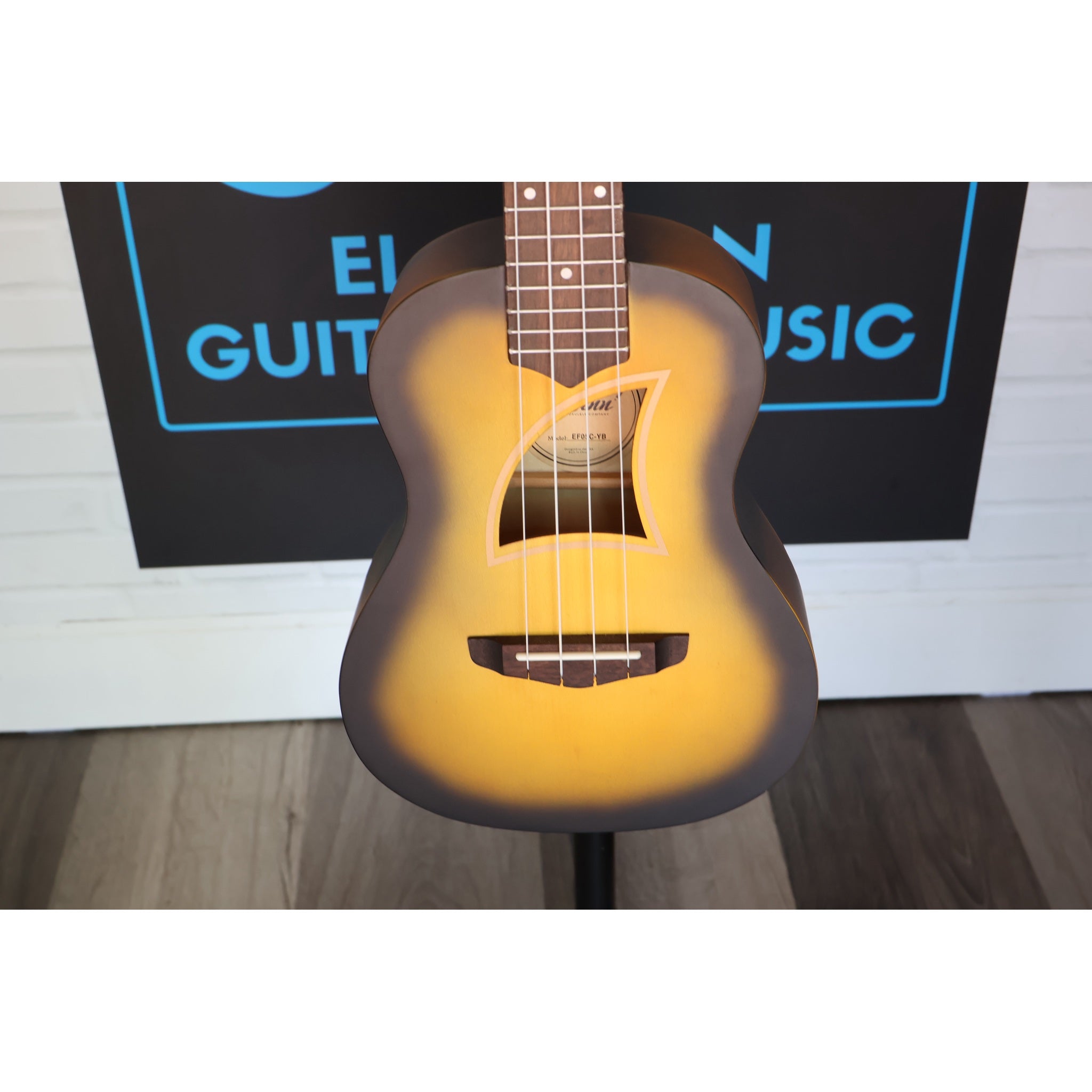 Eddy Finn Yellow Burst Concert Ukulele
