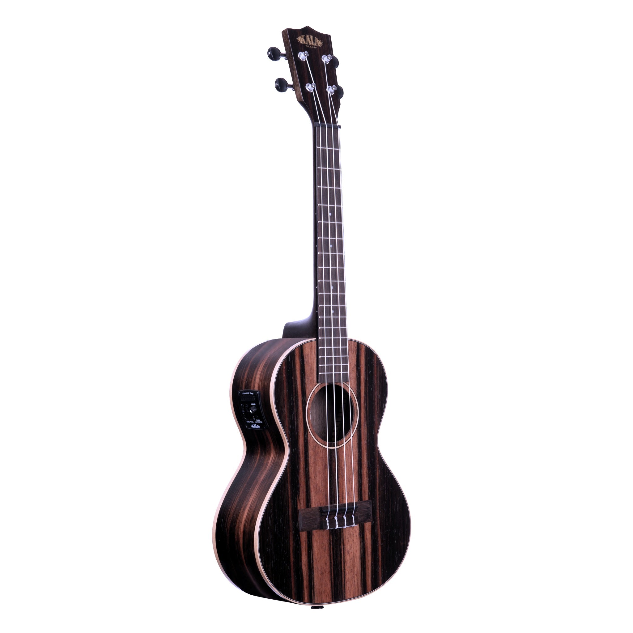 Kala Striped Ebony Tenor Ukulele with EQ – KA-EBY-TE