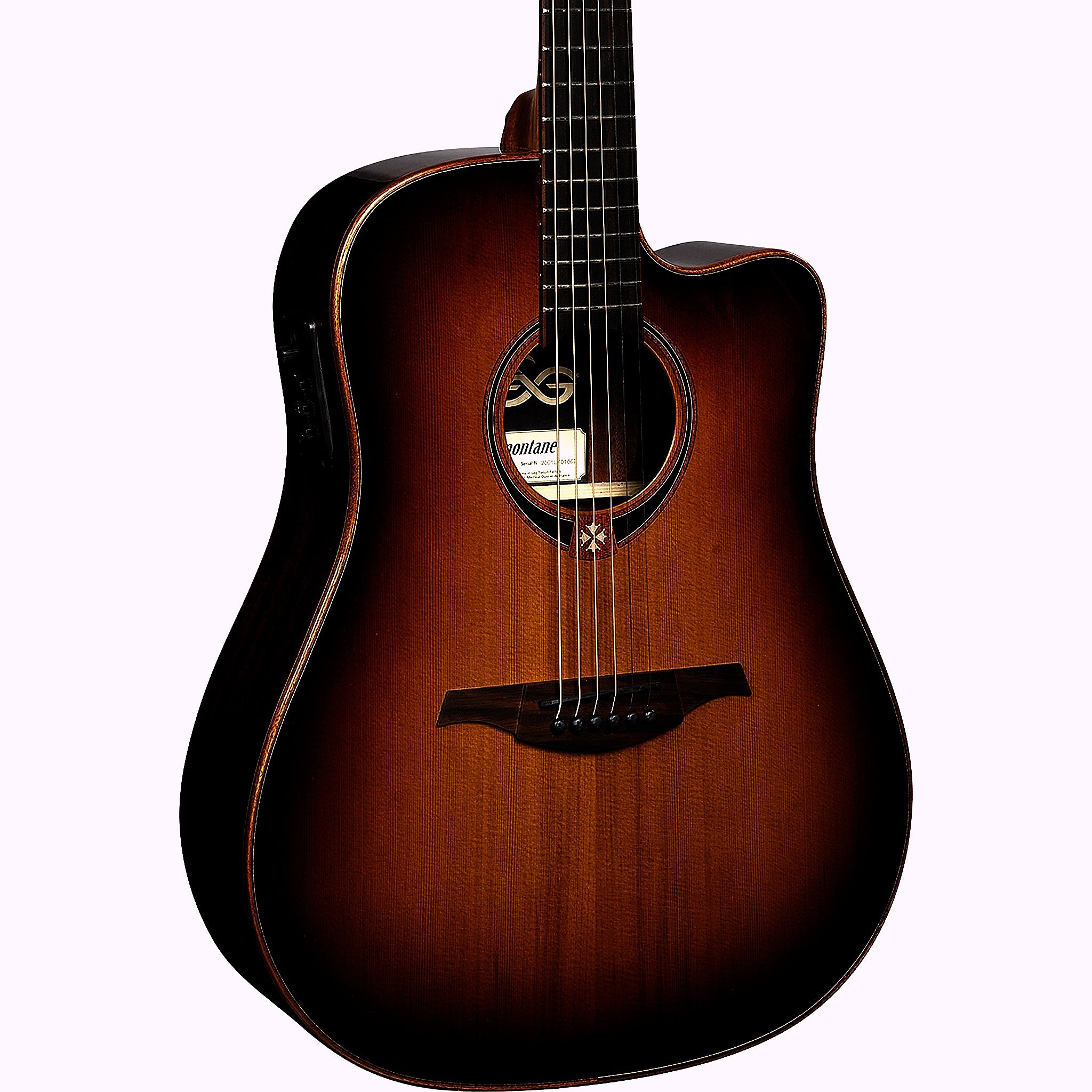 Lag Tramontane 118 T118DCE-BRS Acoustic-Electric Guitar – Brown Shadow