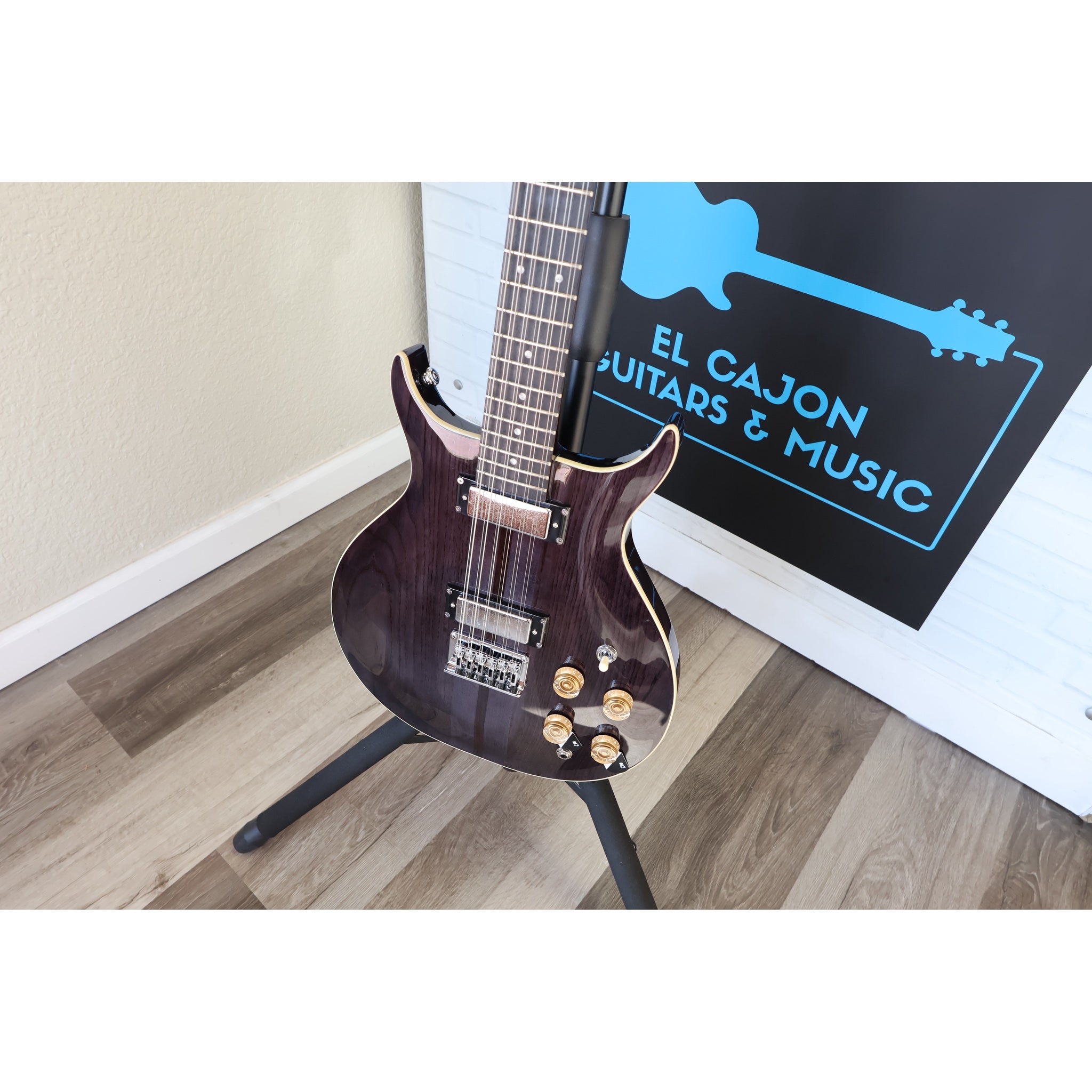 Washburn H12TB Wing Series Hawk 12-String Electric Guitar – Trans Black