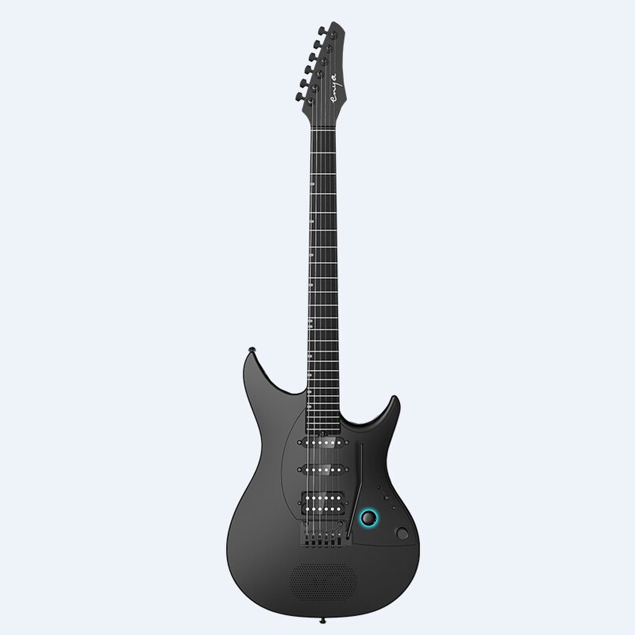 Enya Inspire Smart Electric Guitar Black front view