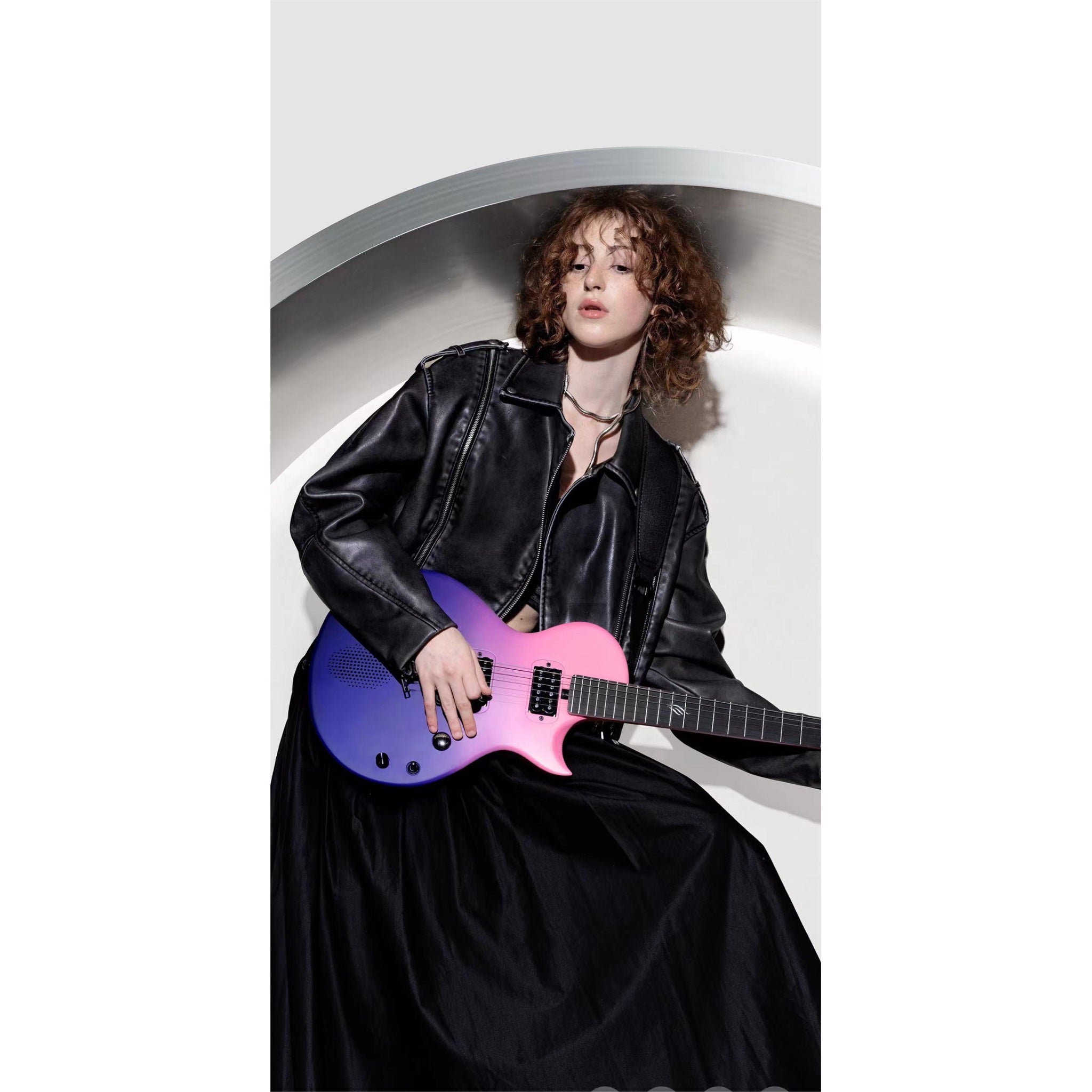 Enya Nova Go Sonic Smart Electric Guitar Cosmic Purple front view