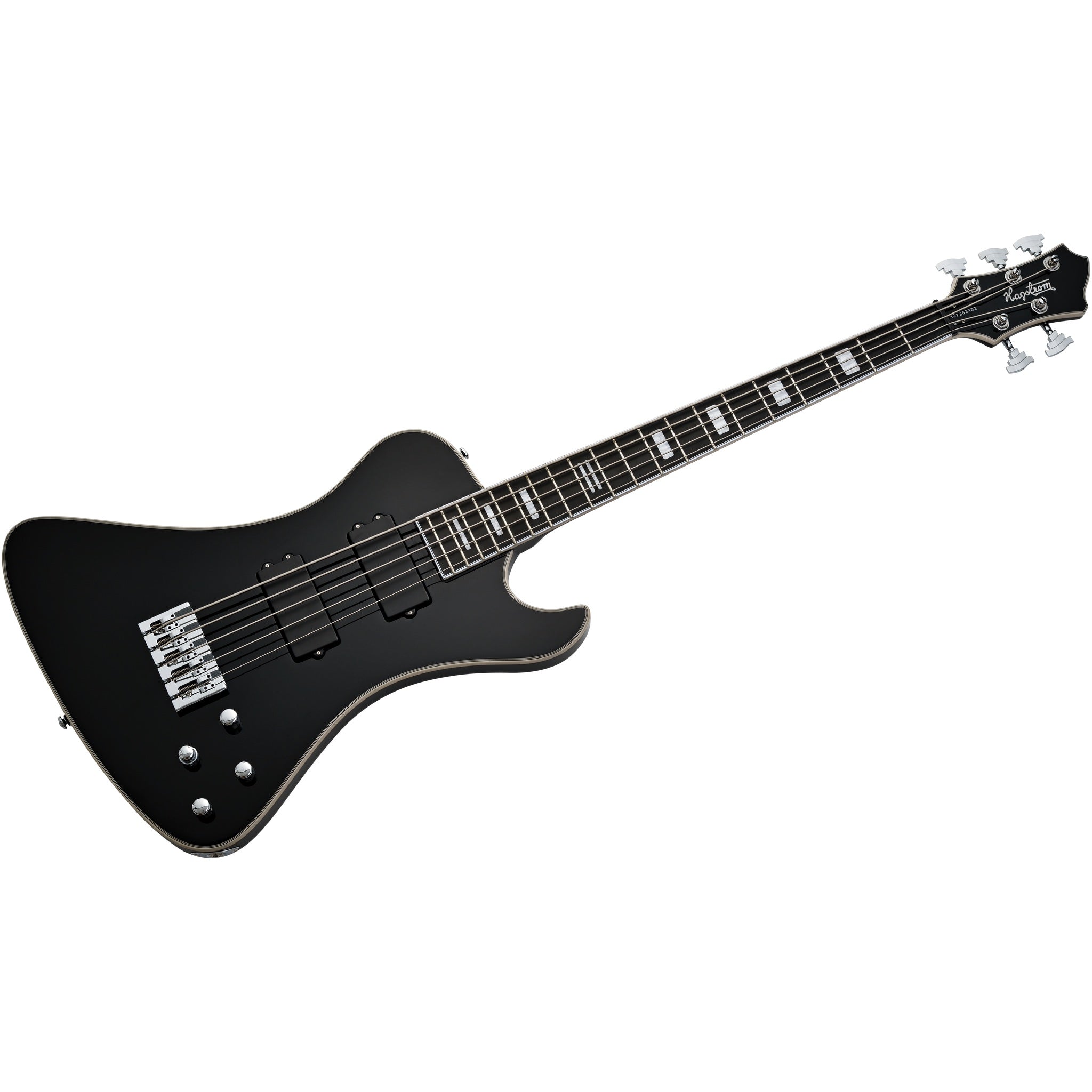 Hagstrom Nekromant 5 5-string right-handed bass guitar in Black Gloss