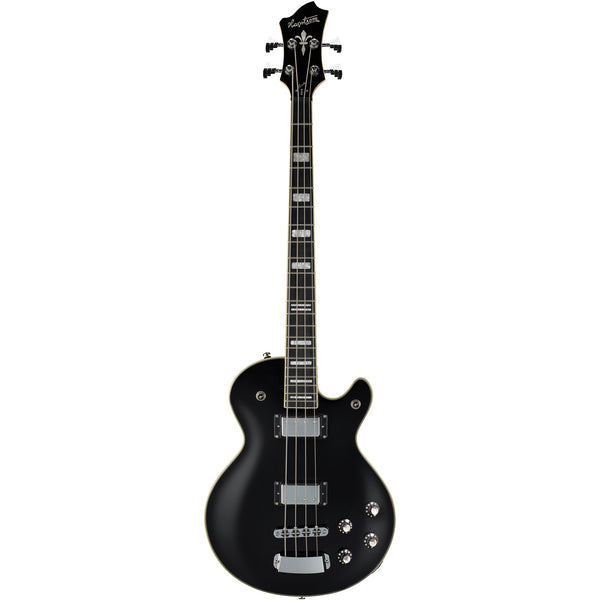 Hagstrom Swede Bass Guitar – Black Gloss – Hardshell Case Included