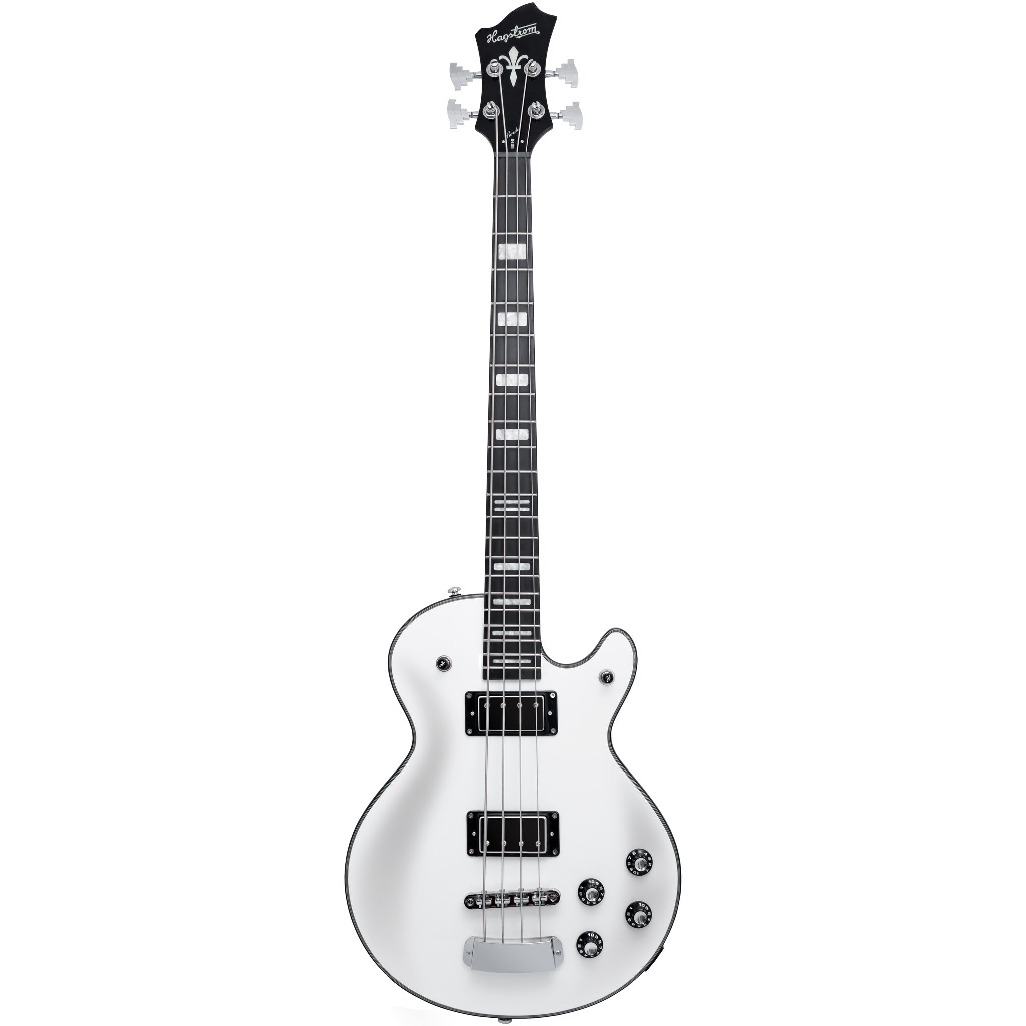 Hagstrom Swede Bass Guitar – White – Hardshell Case Included