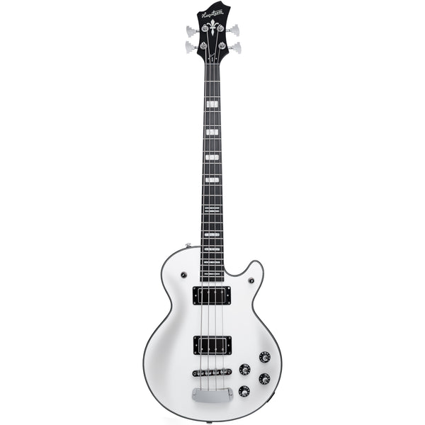 Hagstrom Swede Bass Guitar – White – Hardshell Case Included