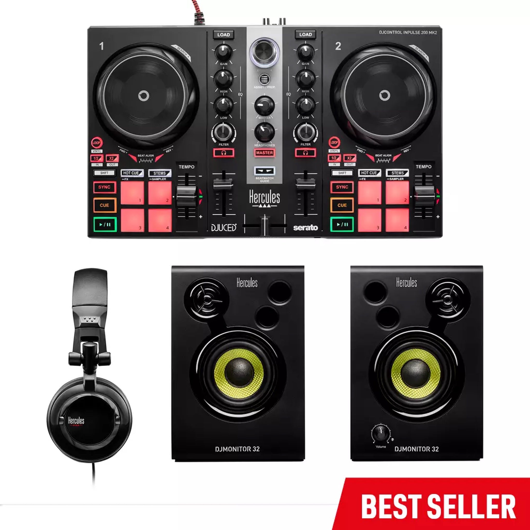 Hercules DJLearning Kit MK2 Complete DJ Starter Bundle