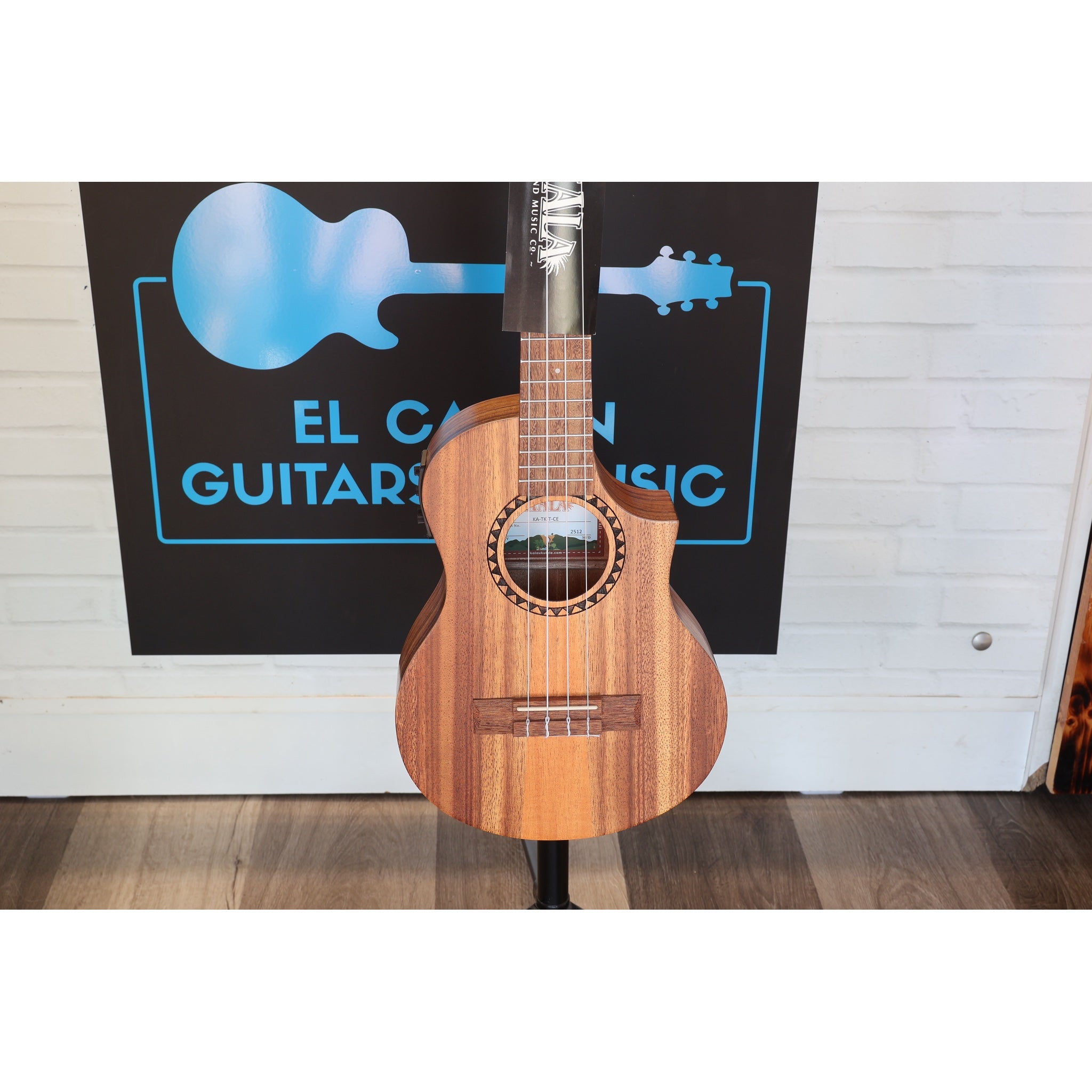 Kala Teak Tri-Top Tenor Ukulele w/ Cutaway & EQ - KA-TK-T-CE