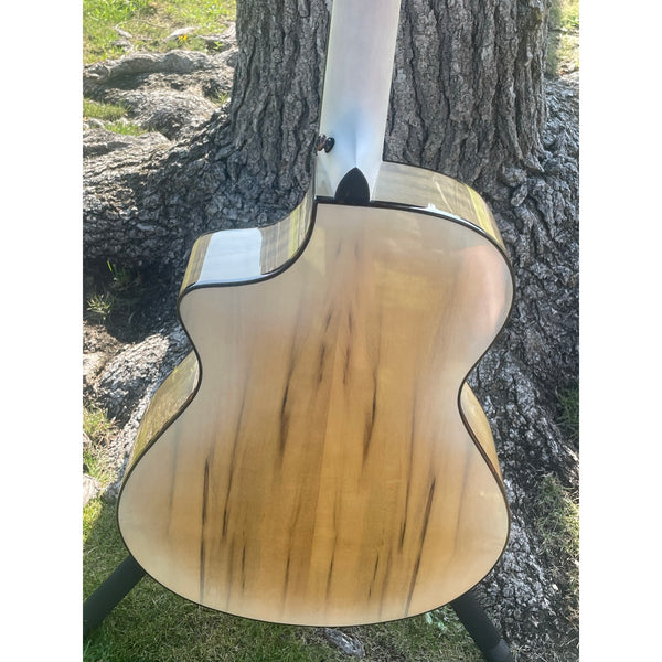 Breedlove Pursuit Exotic S Limited Edition Concert CE Acoustic-Electric Guitar – White Sand