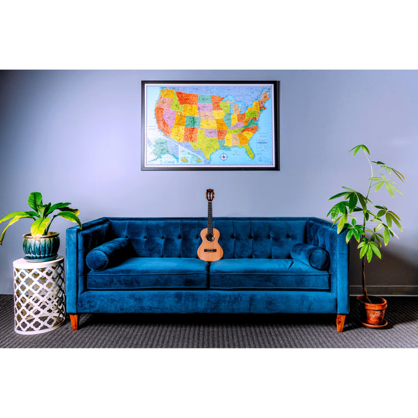 Solid Cedar Top Pau Ferro Tenor on Couch