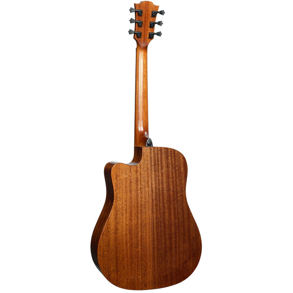 Lâg Tramontane Special Blue Burst Dreadnought Cutaway Acoustic-Electric Guitar