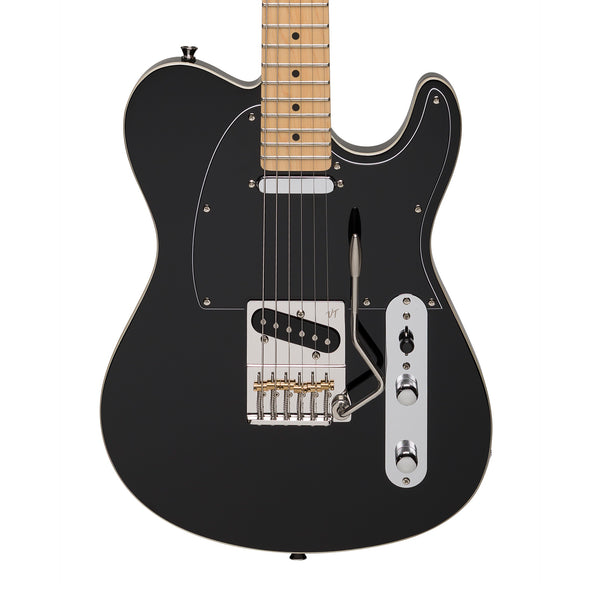 Tagima T 550 gloss black electric guitar Vega Trem bridge and body detail