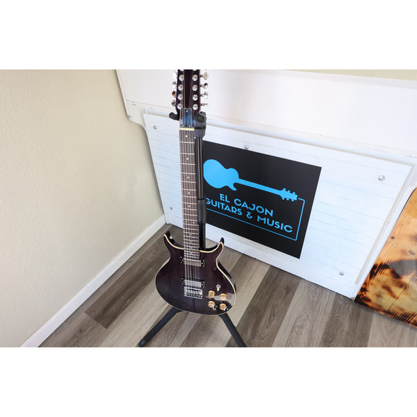 Washburn H12TB Wing Series Hawk 12-String Electric Guitar – Trans Black