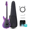 Enya Inspire Smart Electric Guitar Midnight Purple body detail