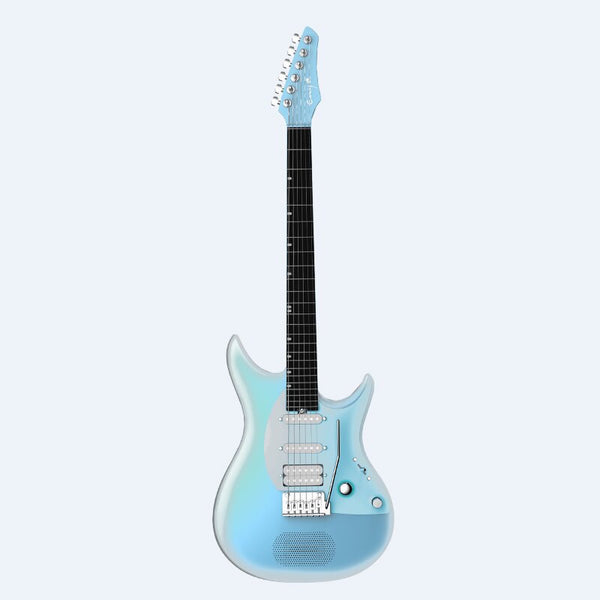 Enya Inspire Smart Electric Guitar Sky Blue body detail