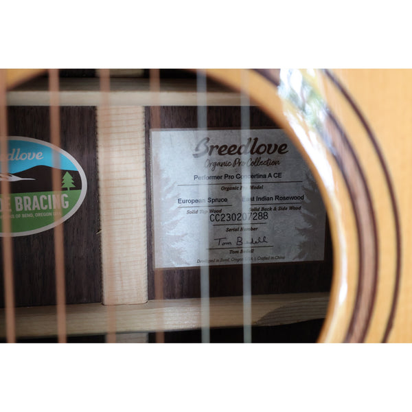 Breedlove PFCA18CEEUIR CC230207288 Performer Pro Concertina CE Acoustic-Electric Guitar – Aged Toner