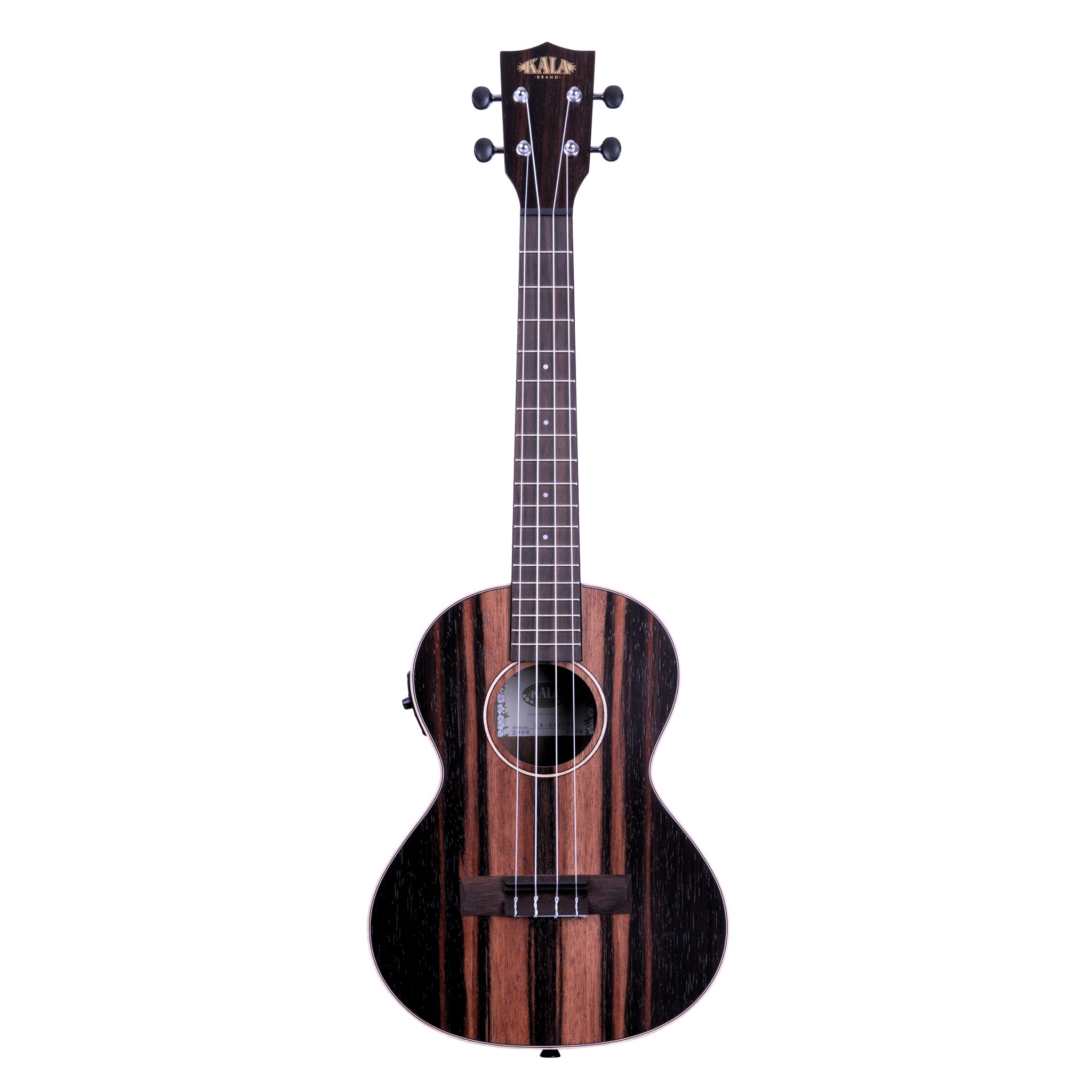 Kala Striped Ebony Tenor Ukulele with EQ – KA-EBY-TE
