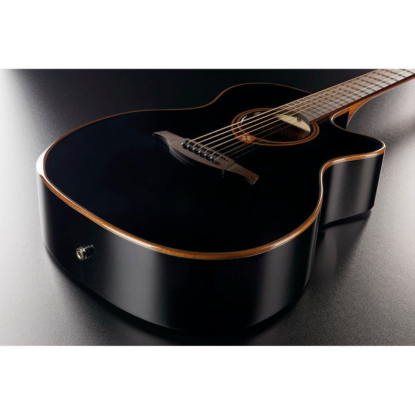 Lâg Tramontane Special T118 Auditorium Bevel Cutaway Acoustic-Electric Guitar – Black