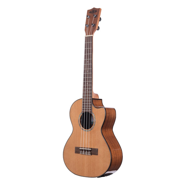 Kala Solid Cedar Top Acacia Tenor Cutaway w/EQ - KA-SCAC-T-CE