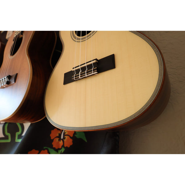Kala Solid Spruce Top Striped Ebony Tenor Ukulele – KA-SSEBY-T