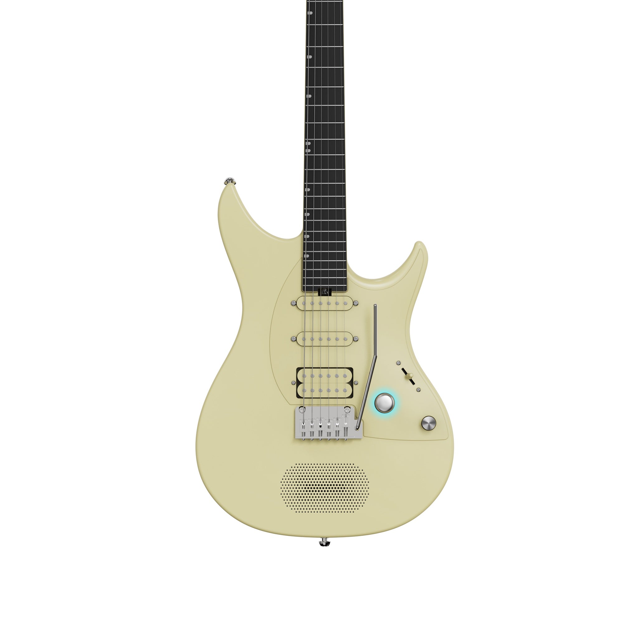 Enya Inspire Smart Electric Guitar Beige angled view