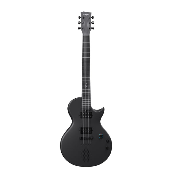 Enya Nova Go Sonic Smart Electric Guitar Black angled view