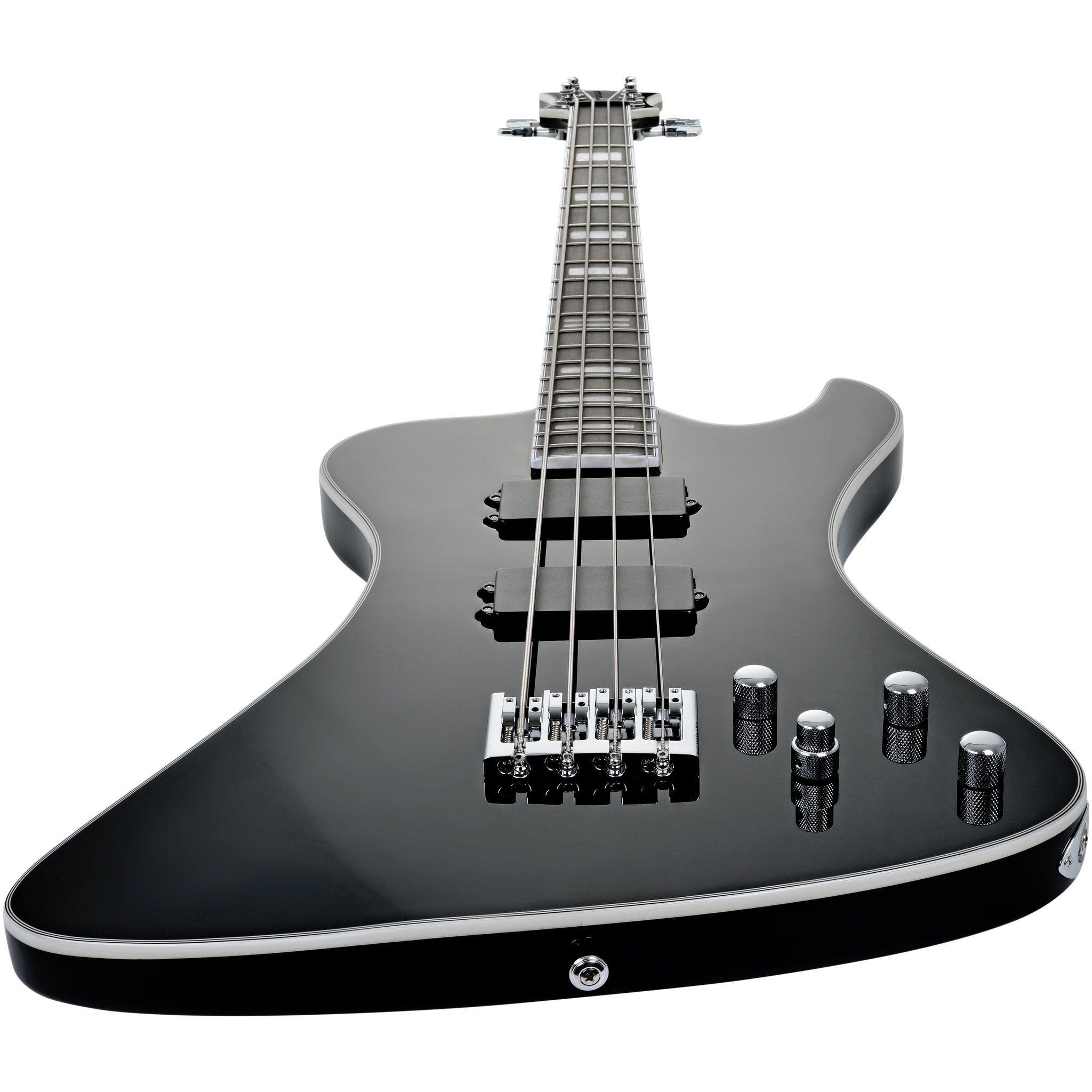Hagstrom Nekromant 4 4-string right-handed bass guitar in Black Gloss