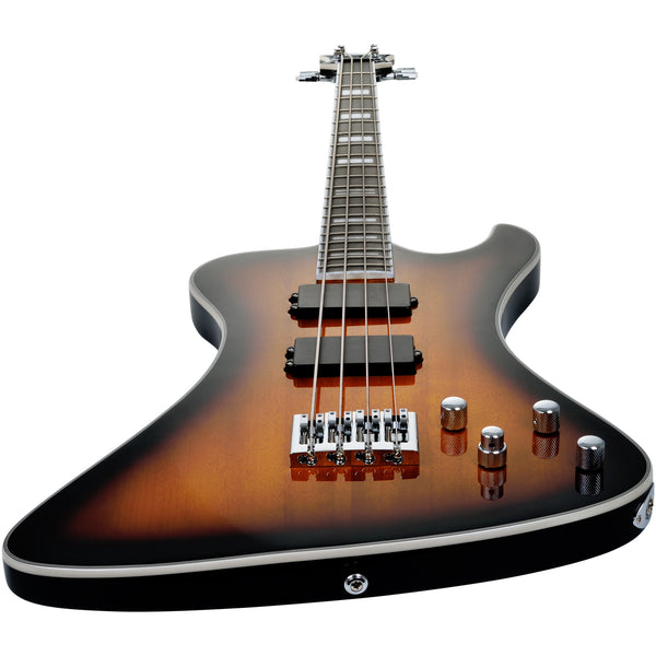 Hagstrom Nekromant 4 4-string right-handed bass guitar in Tobacco Sunburst