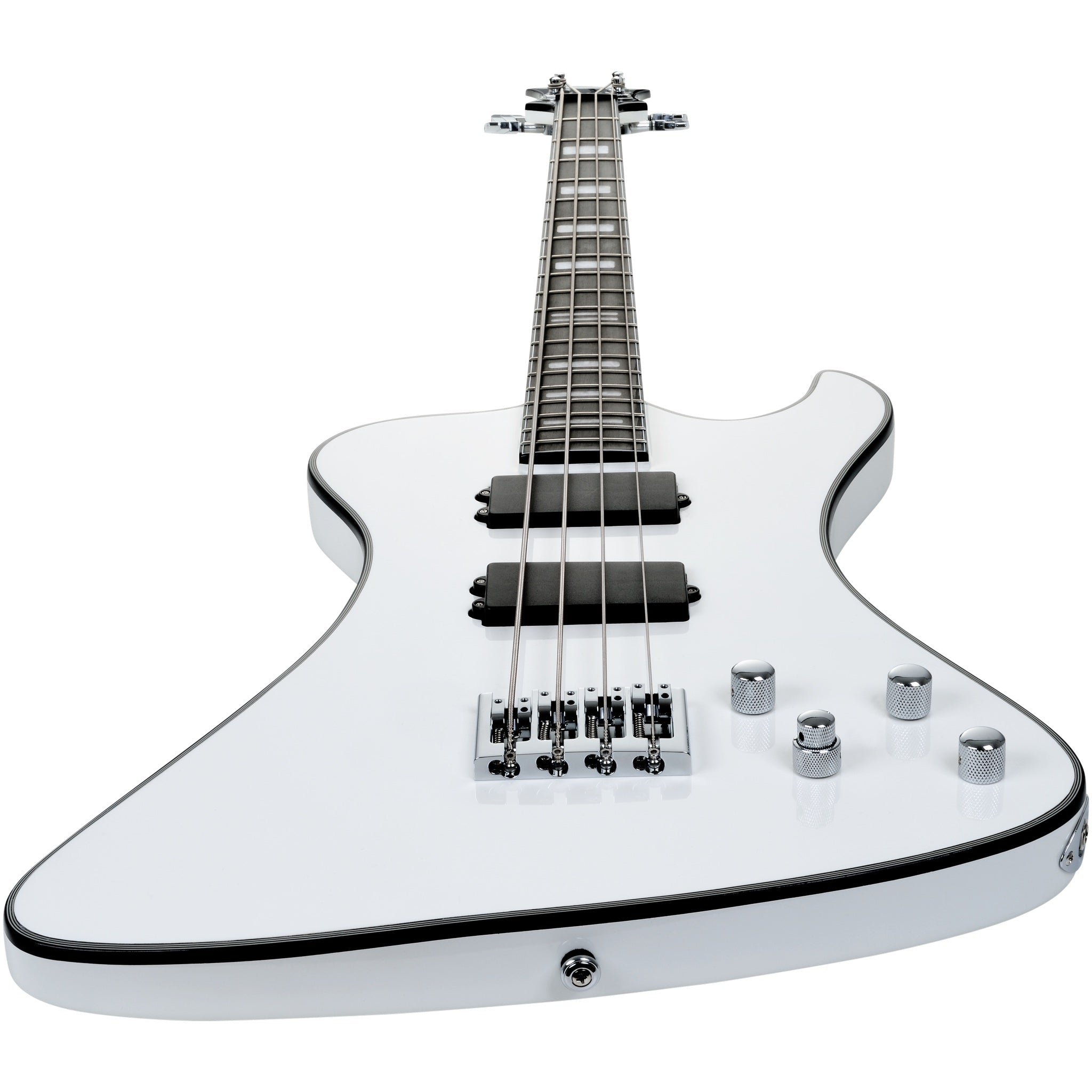 Hagstrom Nekromant 4 4-string right-handed bass guitar in White Gloss