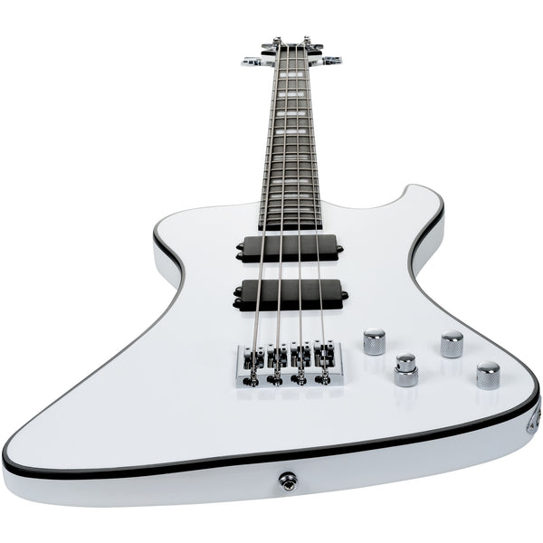 Hagstrom Nekromant 4 4-string right-handed bass guitar in White Gloss