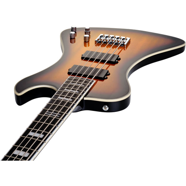 Hagstrom Nekromant 5 5-string right-handed bass guitar in Tobacco Sunburst