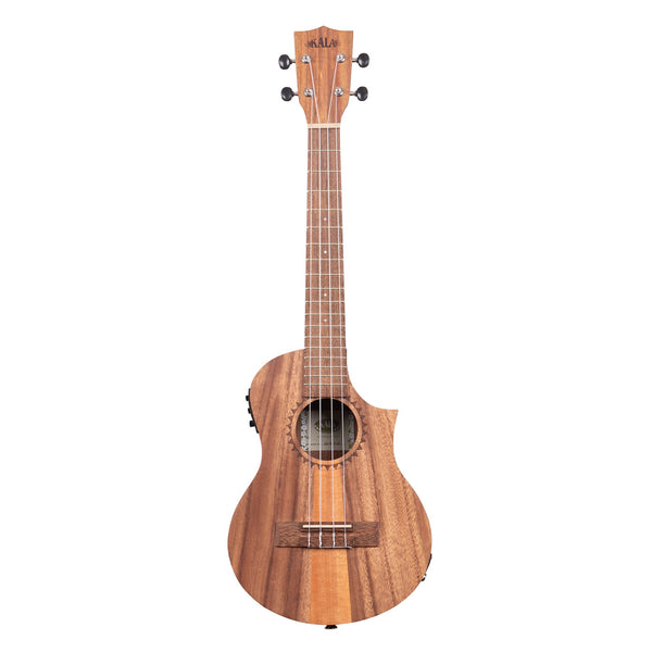 Kala Teak Tri-Top Tenor Ukulele w/ Cutaway & EQ - KA-TK-T-CE