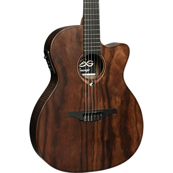 LAG Sauvage N-ASCE Nylon Slimline Auditorium Cutaway Acoustic-Electric Guitar