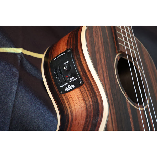 Kala Striped Ebony Tenor Ukulele with EQ – KA-EBY-TE