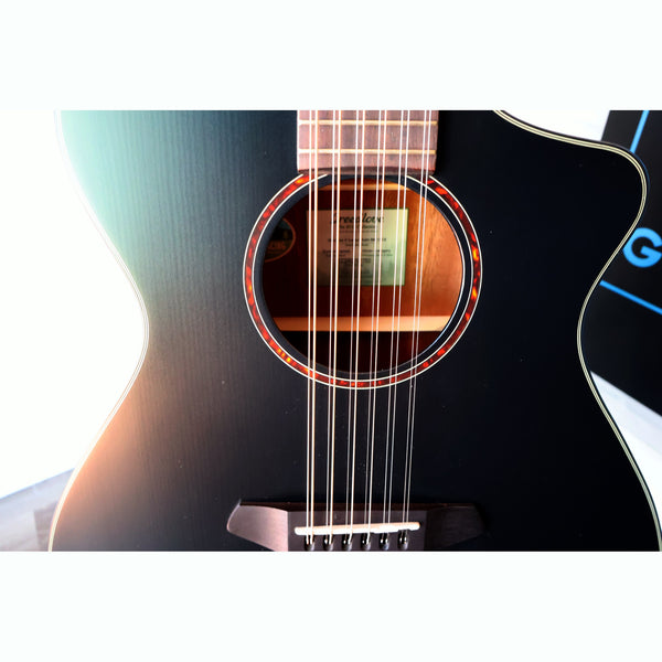 Breedlove Discovery S Concert Satin Black 12 String CE European-African Mahogany