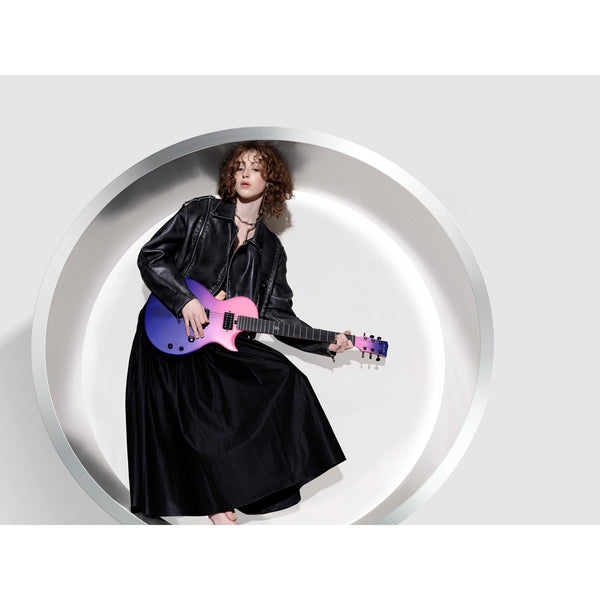 Enya Nova Go Sonic Smart Electric Guitar Cosmic Purple headstock detail